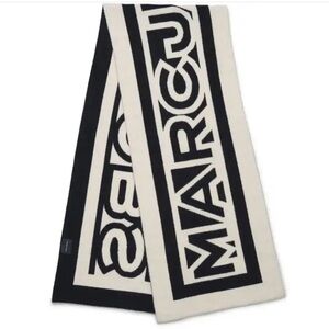 NWT Marc Jacobs Flock Logo Stripe Scarf